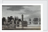 Buildings viewed over a lake or river (verso) by Thomas Baxter