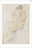 A young woman seated, reading, possibly Charlotte Nelson (recto) by Thomas Baxter