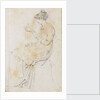 A young woman seated, reading, possibly Charlotte Nelson (recto) by Thomas Baxter