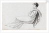 A young woman reclining, possibly one of the Connors (Emma Hamilton's cousins) (recto) by Thomas Baxter