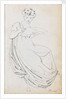 A young woman sitting on a couch reading (recto) by Thomas Baxter