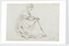 A young woman in a long dress crouching by Thomas Baxter
