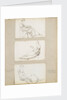 Three studies of young woman seated by Thomas Baxter