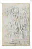 Study of a tree overhanging water at Merton (recto) by Thomas Baxter