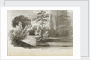 A bridge over the 'Nile' at Merton (recto) by Thomas Baxter