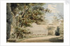 The garden with a glass house at Merton Place by Thomas Baxter