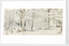An arbour surrounded by trees (recto) by Thomas Baxter