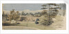 A view of part of the garden and countryside at Merton Place by Thomas Baxter