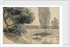 A view of the river and bridge at Merton Place by Thomas Baxter