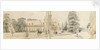 A panoramic view showing the east and north elevations of Merton Place (recto) by Thomas Baxter