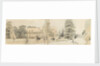 A panoramic view showing the east and north elevations of Merton Place (recto) by Thomas Baxter