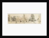 A panoramic view showing the east and north elevations of Merton Place (recto) by Thomas Baxter