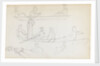 Studies of people in a rowing boat in the river at Merton Place (recto) by Thomas Baxter