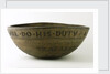 Wooden bowl commemorating Vice-Admiral Horatio Nelson (1758-1805) by unknown
