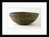 Wooden bowl commemorating Vice-Admiral Horatio Nelson (1758-1805) by unknown