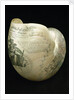 Engraved nautilus shell commemorating Nelson's victories by C. H. Wood