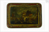 Lacquered papier-maché tray depicting the Battle of Trafalgar, 1805 by Unknown