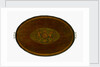 Oval marquetry tray by unknown