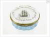 Oval patch box with a mirror inside the lid, commemorating Vice-Admiral Horatio Nelson (1758-1805) and the Battle of Trafalgar, 1805 by unknown