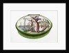 Oval patch box with a mirror inside the lid, commemorating naval heroes of the French Revolutionary War. by unknown