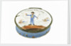 Oval patch box with a mirror inside the lid, commemorating Vice-Admiral Horatio Nelson (1758-1805) by unknown