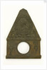 Brass watch stand in the form of a monument commemorating Vice-Admiral Horatio Nelson (1758-1805) and his victories at  the Nile, Copenhagen and Trafalgar by unknown