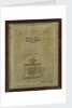 A mourning sampler framed in oak by Mary Gill