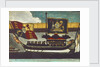 Picture on glass: 'A Correct Representation of the Funeral Barge which conveyed the Body of the Late Lord Nelson from Greenwich to Whitehall Jany. 8th. 1806.' by W.B. Walker