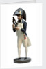 Wooden figure holding a wooden octant, the trade sign of an optical instrument maker by unknown