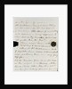 Letter from Lady Nelson to Alexander Davison, page three by Lady Frances Nelson