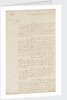 Nelson's secret memorandum, front page by Horatio Nelson