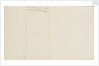 Nelson's secret memorandum, back page by Horatio Nelson