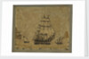 HMS 'Rodney' passing the Rock of Gibraltar 1840 by unknown