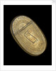 A brass tobacco box, made in a curved shape to fit the pocket by Frank Pywell