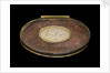 A tobacco box in copper, originally gilt,  engraved with roses by unknown