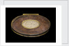 A tobacco box in copper, originally gilt,  engraved with roses by unknown