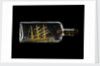 A spirit bottle containing a demonstration model of a three-masted barque by Robert Orr