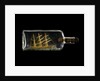 A spirit bottle containing a demonstration model of a three-masted barque by Robert Orr