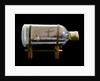 A bottle containing a model ship by unknown
