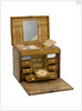A straw work casket made by a Napoleonic prisoner of war held in England by French Armed Forces
