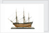 Ship of 60 guns, port broadside by John Hancock