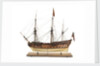 Ship of 60 guns, port broadside by Unknown