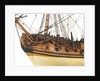Ship of 60 guns, figurehead, anchors and cannons detail by unknown