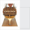 Ship of 60 guns, dead astern galleries and rudder detail by unknown
