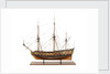 Ship of 50 guns, port broadside by Unknown