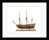 Ship of 50 guns, port broadside by Unknown