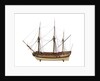 Ship of 24 guns, port broadside by Unknown