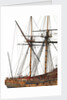 Ship of 24 guns, mizzen mast and stern carving detail by unknown