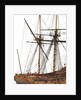 Ship of 24 guns, mizzen mast and stern carving detail by unknown