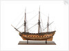 Ship of 50 guns, port broadside by Unknown
